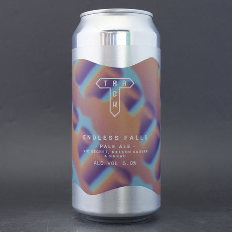 This is a can of Track - Endless Falls - 5% (440ml). It is a Pale Ale craft beer available to buy from Ghost Whale, voted London's best craft beer shop.