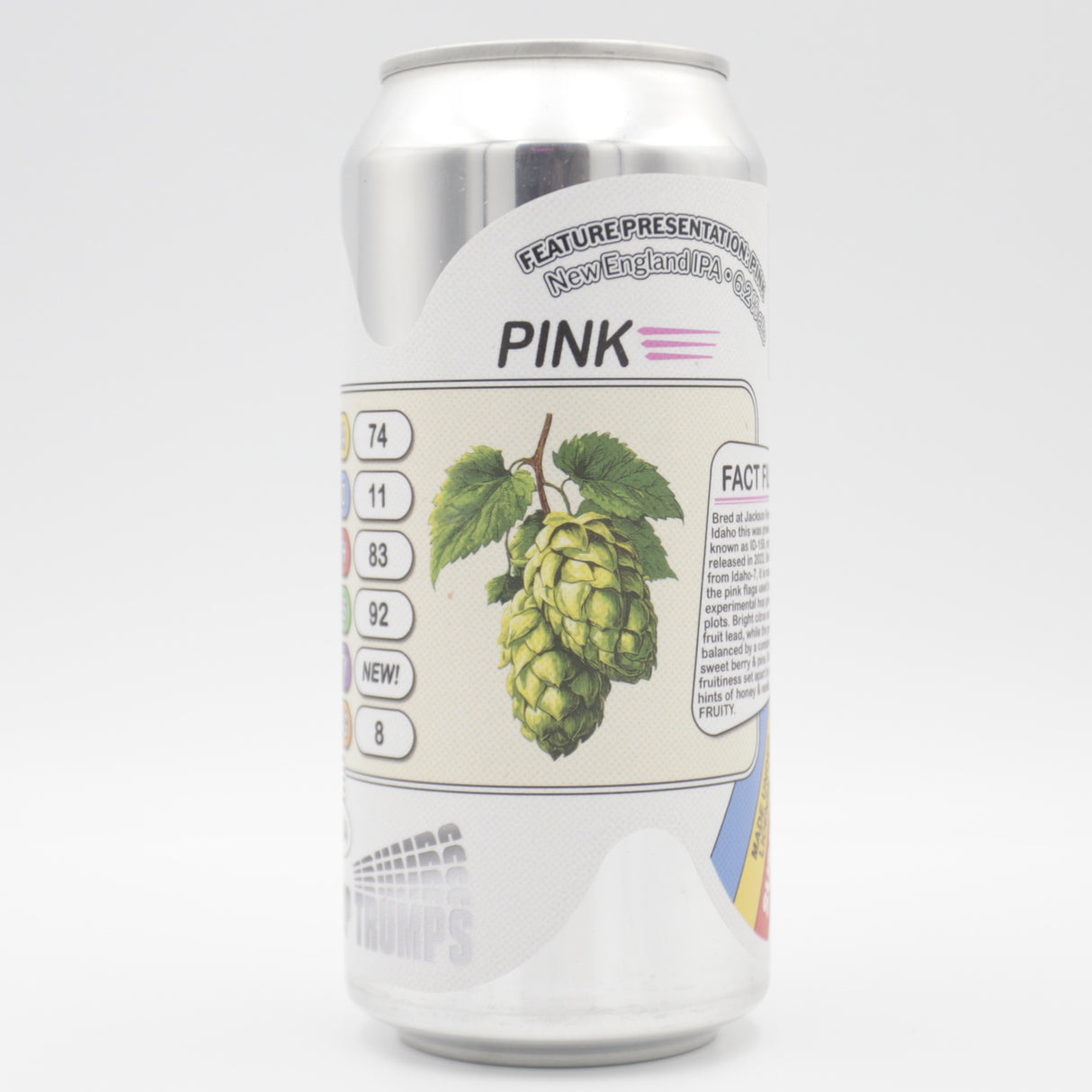 This is a can of Sureshot - Feature Presentation: Pink - 6.2% (440ml). It is a IPA craft beer available to buy from Ghost Whale, voted London's best craft beer shop.