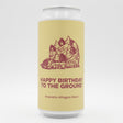This is a can of Pomona Island - Happy Birthday To The Ground - 6.5% (440ml). It is a Stout / Porter craft beer available to buy from Ghost Whale, voted London's best craft beer shop.