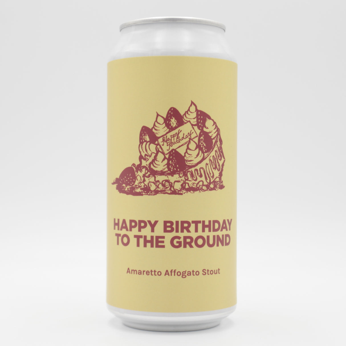 This is a can of Pomona Island - Happy Birthday To The Ground - 6.5% (440ml). It is a Stout / Porter craft beer available to buy from Ghost Whale, voted London's best craft beer shop.