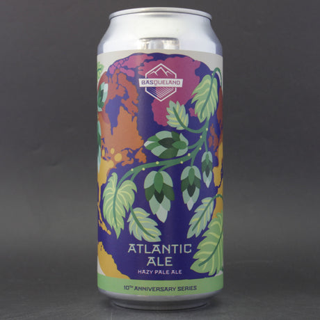 This is a can of Basqueland - Atlantic Ale - 4.7% (440ml). It is a Pale Ale craft beer available to buy from Ghost Whale, voted London's best craft beer shop.