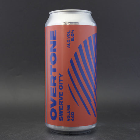 This is a can of Overtone - Swerve City - 8% (440ml). It is a Double IPA craft beer available to buy from Ghost Whale, voted London's best craft beer shop.