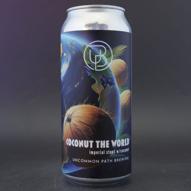 This is a can of Uncommon Path - Coconut The World - 14% (473ml). It is a Imperial Stout / Porter craft beer available to buy from Ghost Whale, voted London's best craft beer shop.