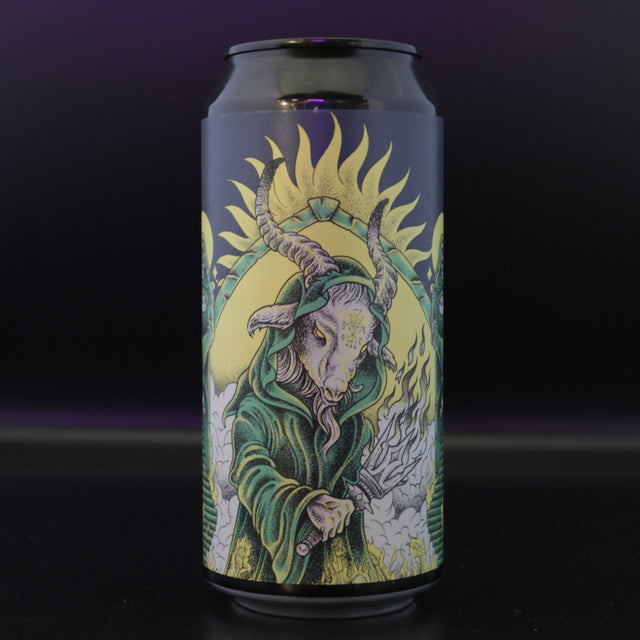 This is a can of Holy Goat - Damnation IPA v5 - 6% (440ml). It is a IPA craft beer available to buy from Ghost Whale, voted London's best craft beer shop.