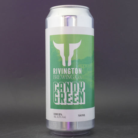 This is a can of Rivington - Candy Green - 6.5% (500ml). It is a IPA craft beer available to buy from Ghost Whale, voted London's best craft beer shop.