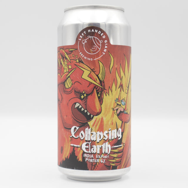 This is a can of Left Handed Giant - Collapsing Earth - 6% (440ml). It is a Stout / Porter craft beer available to buy from Ghost Whale, voted London's best craft beer shop.