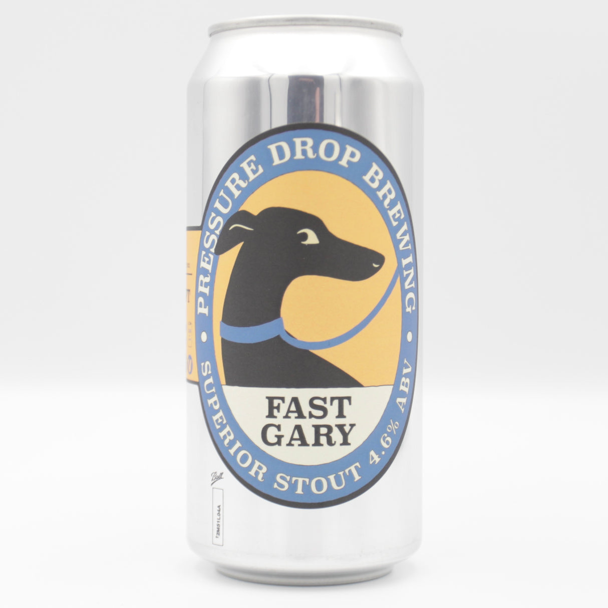 This is a can of Pressure Drop - Fast Gary - 4.6% (440ml). It is a Stout / Porter craft beer available to buy from Ghost Whale, voted London's best craft beer shop.