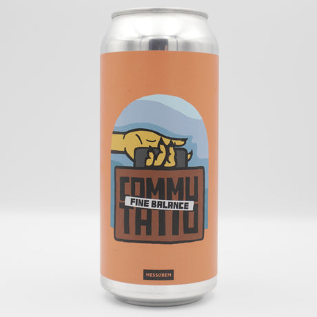 This is a can of Messorem - Commutatio: Fine Balance - 6.5% (473ml). It is a IPA craft beer available to buy from Ghost Whale, voted London's best craft beer shop.