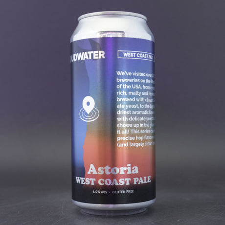 This is a can of Cloudwater - Astoria - 4% (440ml). It is a Pale Ale craft beer available to buy from Ghost Whale, voted London's best craft beer shop.