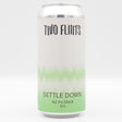 This is a can of Two Flints - Settle Down - 5% (440ml). It is a Lager / Pilsner / Kölsch craft beer available to buy from Ghost Whale, voted London's best craft beer shop.