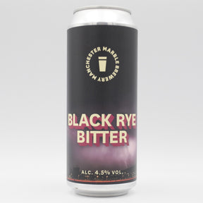 This is a can of Marble Beers - Black Rye Bitter - 4.5% (500ml). It is a Traditional English Ale craft beer available to buy from Ghost Whale, voted London's best craft beer shop.
