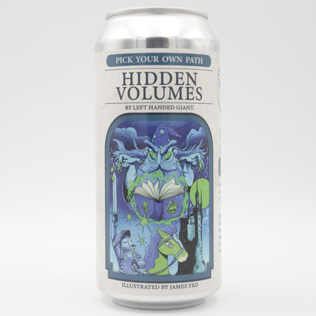 This is a can of Left Handed Giant / Verdant - Hidden Volumes - 8% (440ml). It is a Double IPA craft beer available to buy from Ghost Whale, voted London's best craft beer shop.