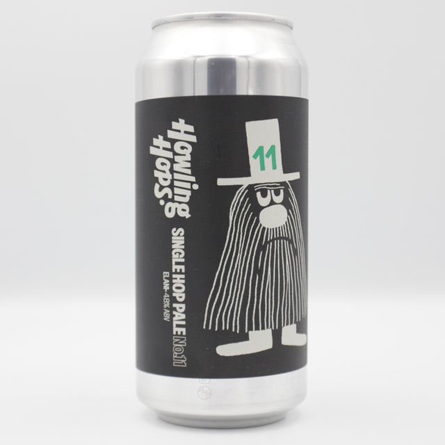 This is a can of Howling Hops - Single Hop No.11 Elani - 4.8% (440ml). It is a Pale Ale craft beer available to buy from Ghost Whale, voted London's best craft beer shop.