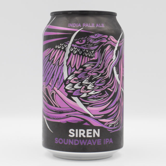 This is a can of Siren - Soundwave - 5.6% (330ml). It is a IPA craft beer available to buy from Ghost Whale, voted London's best craft beer shop.