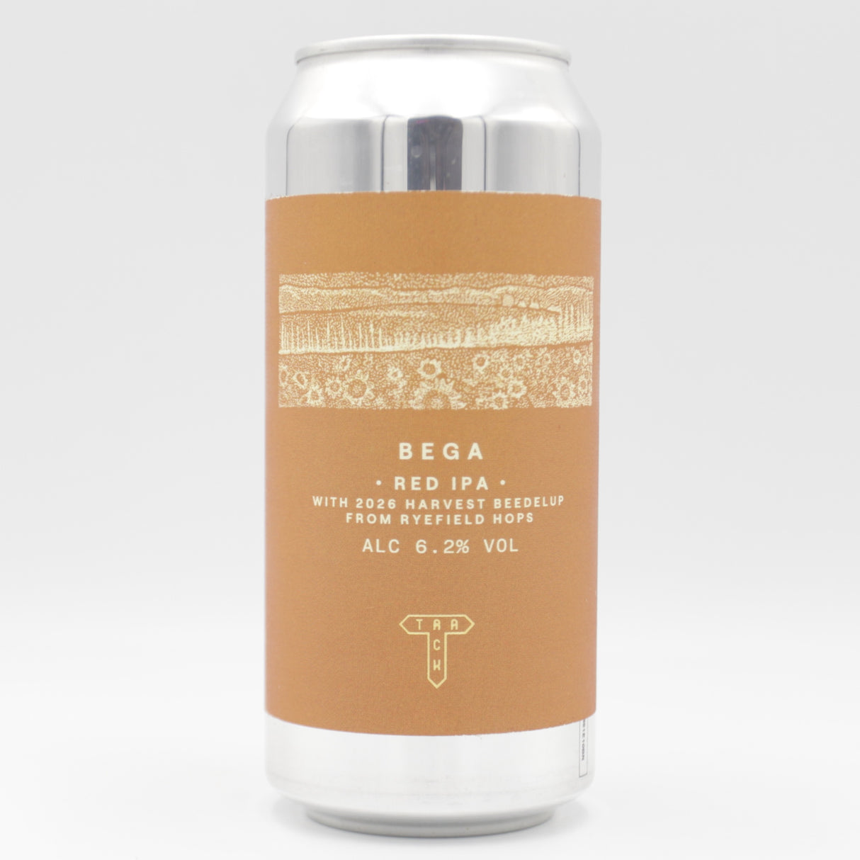This is a can of Track / Boxer Brewing Co - Bega - 6.2% (440ml). It is a Red / Amber Ale craft beer available to buy from Ghost Whale, voted London's best craft beer shop.
