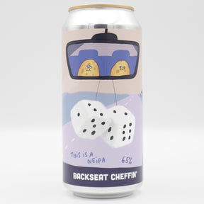 This is a can of Pretty Decent - Backseat Cheffin' - 6.5% (440ml). It is a IPA craft beer available to buy from Ghost Whale, voted London's best craft beer shop.