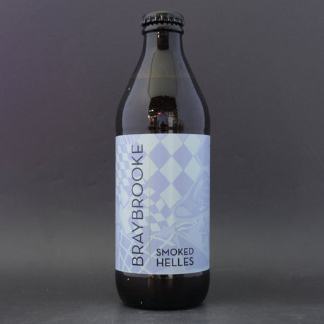 This is a bottle of Braybrooke - Smoked Helles - 4.3% (330ml). It is a Lager / Pilsner / Kölsch craft beer available to buy from Ghost Whale, voted London's best craft beer shop.