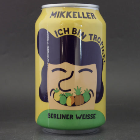 This is a can of Mikkeller - Ich Bin Tropical - 3.8% (330ml). It is a Sour craft beer available to buy from Ghost Whale, voted London's best craft beer shop.