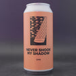 This is a can of Pomona Island - Never Shook My Shadow - 8% (440ml). It is a Double IPA craft beer available to buy from Ghost Whale, voted London's best craft beer shop.