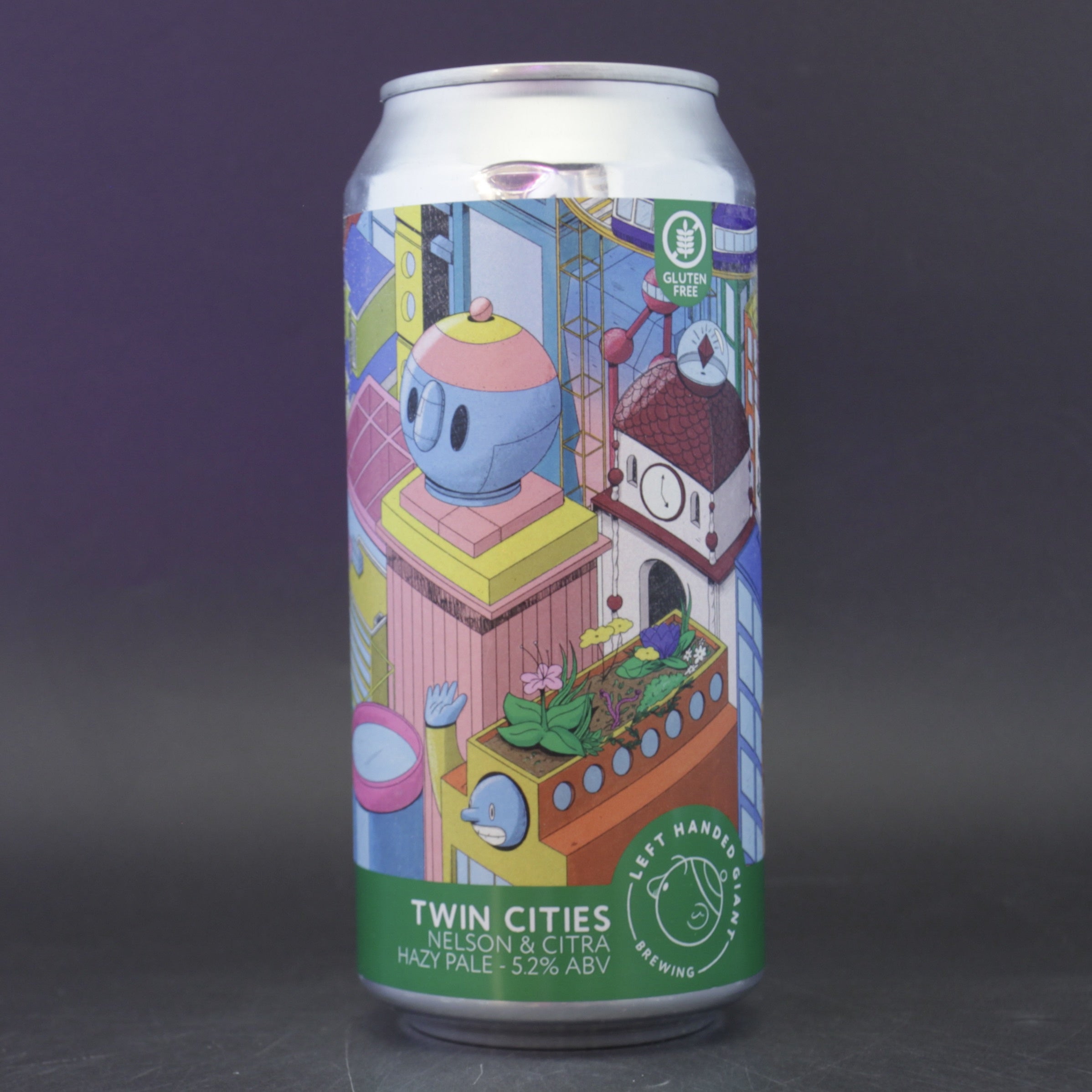 Left Handed Giant - Twin Cities: Nelson & Citra - 5.2% (440ml) - Ghost Whale