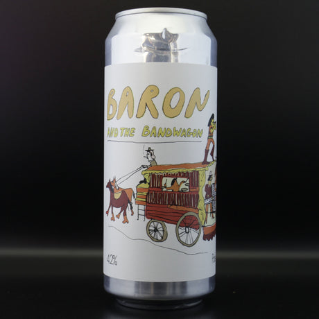 This is a can of Baron - Bandwagon - 4.2% (500ml). It is a Pale Ale craft beer available to buy from Ghost Whale, voted London's best craft beer shop.