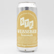 This is a can of Simple Things Fermentations - Weissebier - 5.8% (440ml). It is a Wit / Wheat craft beer available to buy from Ghost Whale, voted London's best craft beer shop.