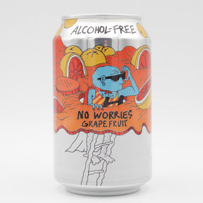 This is a can of Lervig - No Worries Grapefruit - 0.5% (330ml). It is a Pale Ale craft beer available to buy from Ghost Whale, voted London's best craft beer shop.