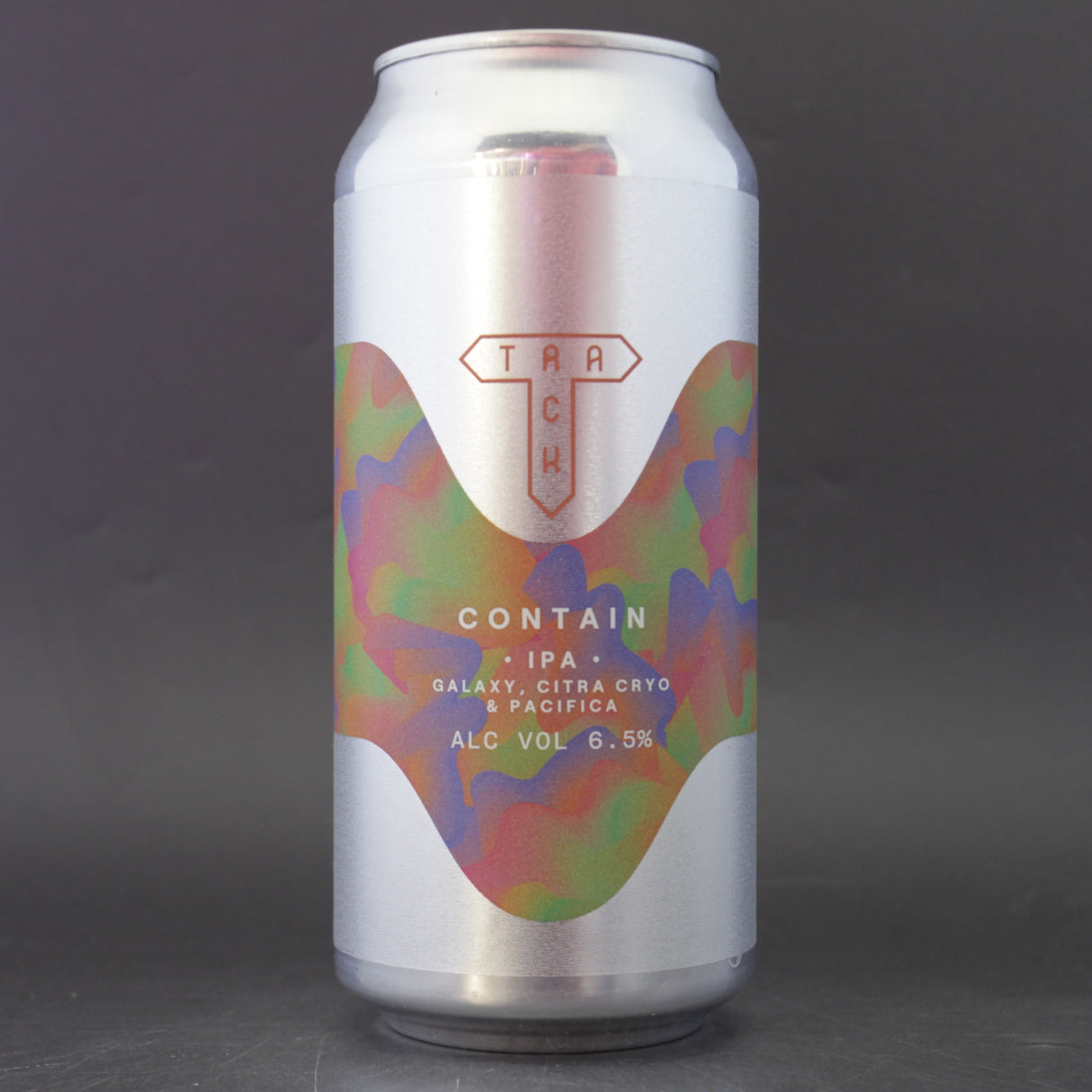 This is a can of Track - Contain - 6.5% (440ml). It is a IPA craft beer available to buy from Ghost Whale, voted London's best craft beer shop.