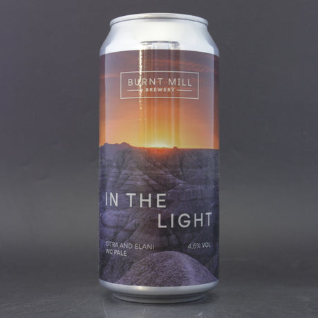 This is a can of Burnt Mill - In The Light - 4.6% (440ml). It is a Pale Ale craft beer available to buy from Ghost Whale, voted London's best craft beer shop.