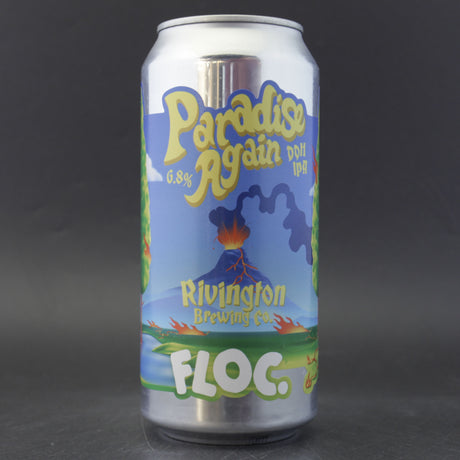 This is a can of Floc / Rivington - Paradise Again - 6.8% (440ml). It is a IPA craft beer available to buy from Ghost Whale, voted London's best craft beer shop.