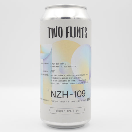 This is a can of Two Flints - Bract Project: NZH 109 - 8% (440ml). It is a Double IPA craft beer available to buy from Ghost Whale, voted London's best craft beer shop.