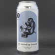 This is a can of Factory Brewing - My Favourite Things - 7.3% (440ml). It is a IPA craft beer available to buy from Ghost Whale, voted London's best craft beer shop.