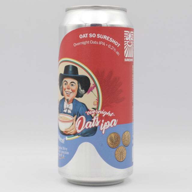 This is a can of Sureshot - Oat So Sureshot - 6.2% (440ml). It is a IPA craft beer available to buy from Ghost Whale, voted London's best craft beer shop.