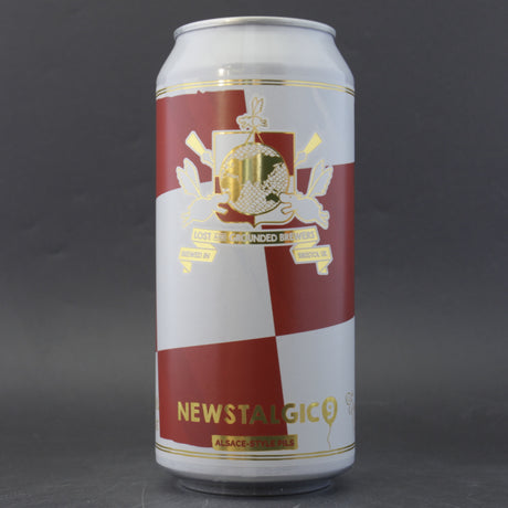 This is a can of Lost and Grounded - Newstalgic 9 - 5.2% (440ml). It is a Lager / Pilsner / Kölsch craft beer available to buy from Ghost Whale, voted London's best craft beer shop.