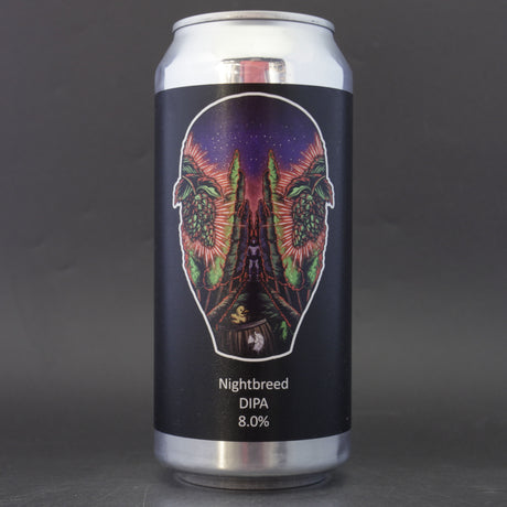 This is a can of Dark Element - Nightbreed - 8% (440ml). It is a Double IPA craft beer available to buy from Ghost Whale, voted London's best craft beer shop.