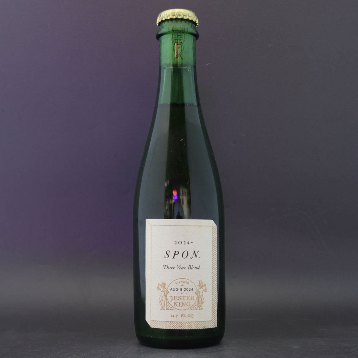 This is a bottle of Jester King - Spon 2024 - 5% (375ml). It is a Lambic craft beer available to buy from Ghost Whale, voted London's best craft beer shop.