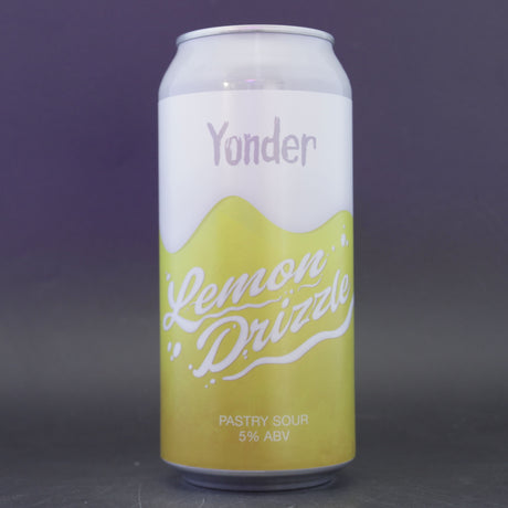 This is a can of Yonder - Lemon Drizzle - 5% (440ml). It is a Sour craft beer available to buy from Ghost Whale, voted London's best craft beer shop.