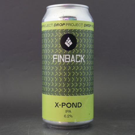 This is a can of Drop Project / Finback - X-Pond - 6.2% (440ml). It is a IPA craft beer available to buy from Ghost Whale, voted London's best craft beer shop.
