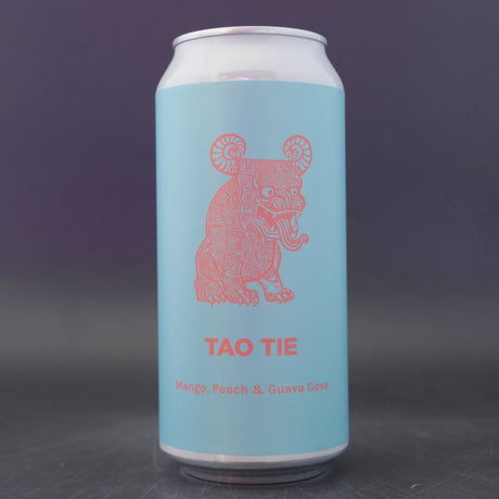 This is a can of Pomona Island - Tao Tie - 5% (440ml). It is a Gose craft beer available to buy from Ghost Whale, voted London's best craft beer shop.