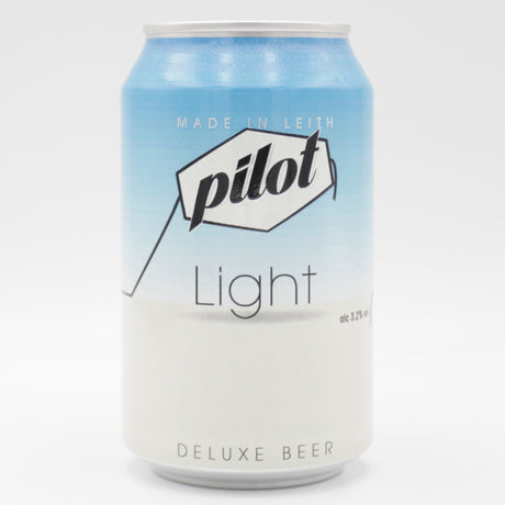 This is a can of Pilot - Pilot Light - 3.2% (330ml). It is a Lager / Pilsner / Kölsch craft beer available to buy from Ghost Whale, voted London's best craft beer shop.