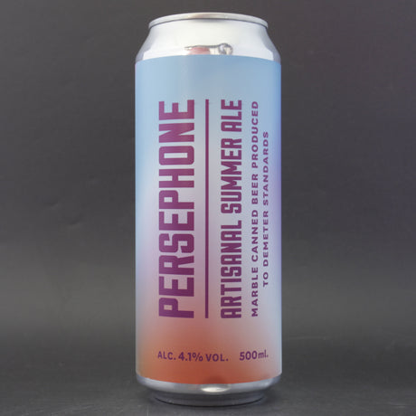 This is a can of Marble Beers - Persephone - 4.1% (500ml). It is a Pale Ale craft beer available to buy from Ghost Whale, voted London's best craft beer shop.