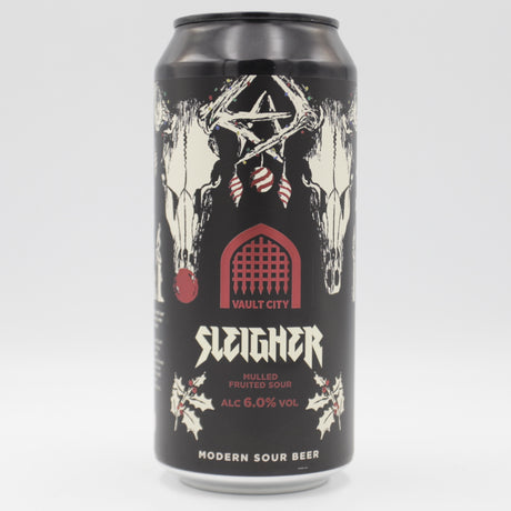 This is a can of Vault City - Sleigher - 6% (440ml). It is a Sour craft beer available to buy from Ghost Whale, voted London's best craft beer shop.