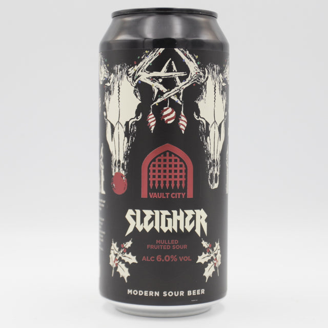 This is a can of Vault City - Sleigher - 6% (440ml). It is a Sour craft beer available to buy from Ghost Whale, voted London's best craft beer shop.