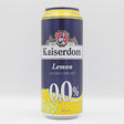 This is a can of Kaiserdom - Lemon - 0% (500ml). It is a Radler craft beer available to buy from Ghost Whale, voted London's best craft beer shop.