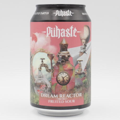 This is a can of Puhaste - Dream Reactor - 5% (330ml). It is a Sour craft beer available to buy from Ghost Whale, voted London's best craft beer shop.