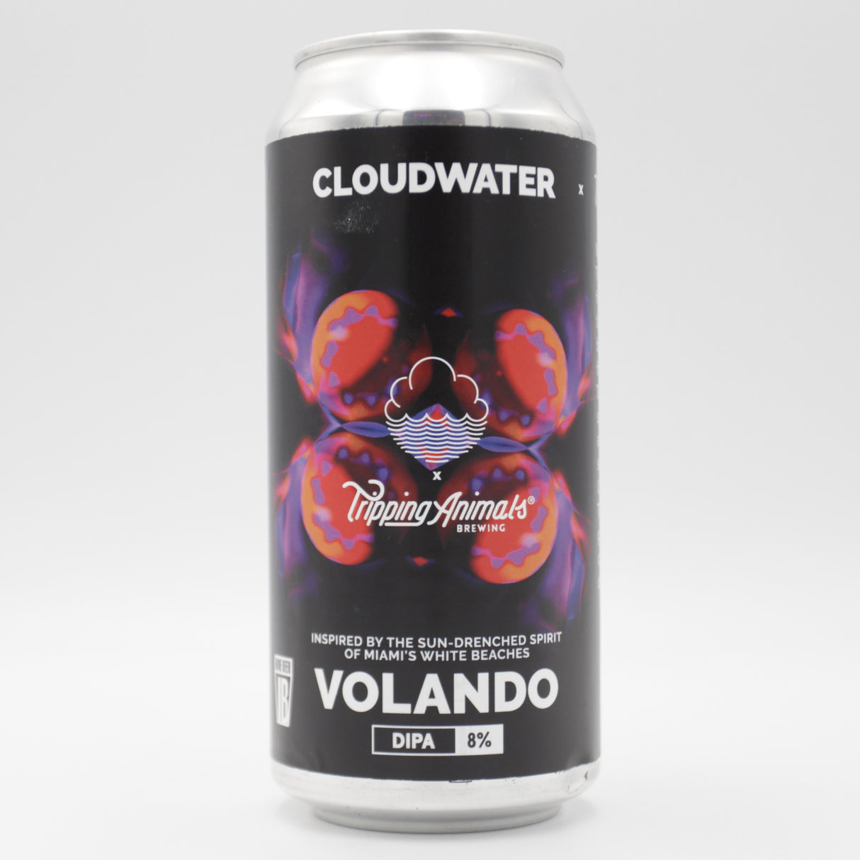 This is a can of Cloudwater / Tripping Animals - Volando - 8% (440ml). It is a Double IPA craft beer available to buy from Ghost Whale, voted London's best craft beer shop.