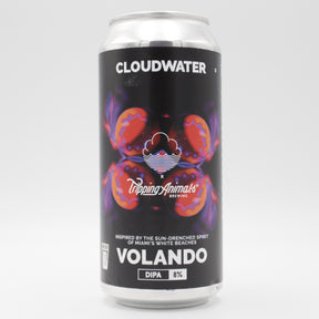 This is a can of Cloudwater / Tripping Animals - Volando - 8% (440ml). It is a Double IPA craft beer available to buy from Ghost Whale, voted London's best craft beer shop.