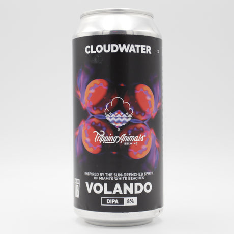 This is a can of Cloudwater / Tripping Animals - Volando - 8% (440ml). It is a Double IPA craft beer available to buy from Ghost Whale, voted London's best craft beer shop.