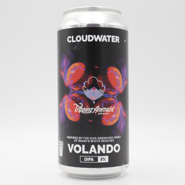 This is a can of Cloudwater / Tripping Animals - Volando - 8% (440ml). It is a Double IPA craft beer available to buy from Ghost Whale, voted London's best craft beer shop.