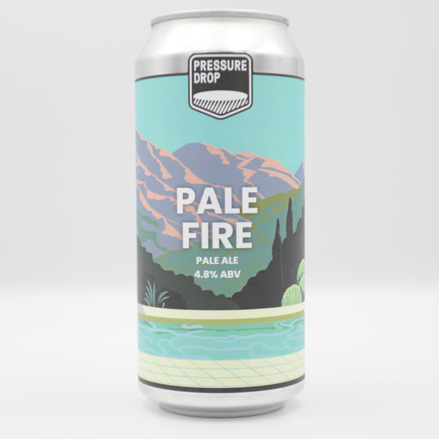 This is a can of Pressure Drop - Pale Fire - 4.8% (440ml). It is a Pale Ale craft beer available to buy from Ghost Whale, voted London's best craft beer shop.
